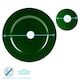 image 3 of Argon Tableware 12 Piece Metallic Charger Plates Set - Green