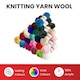 image 2 of Pack of 5 White Acrylic Yarn Rolls – 10g each, 4 Strand 8 Ply Knitting Wool