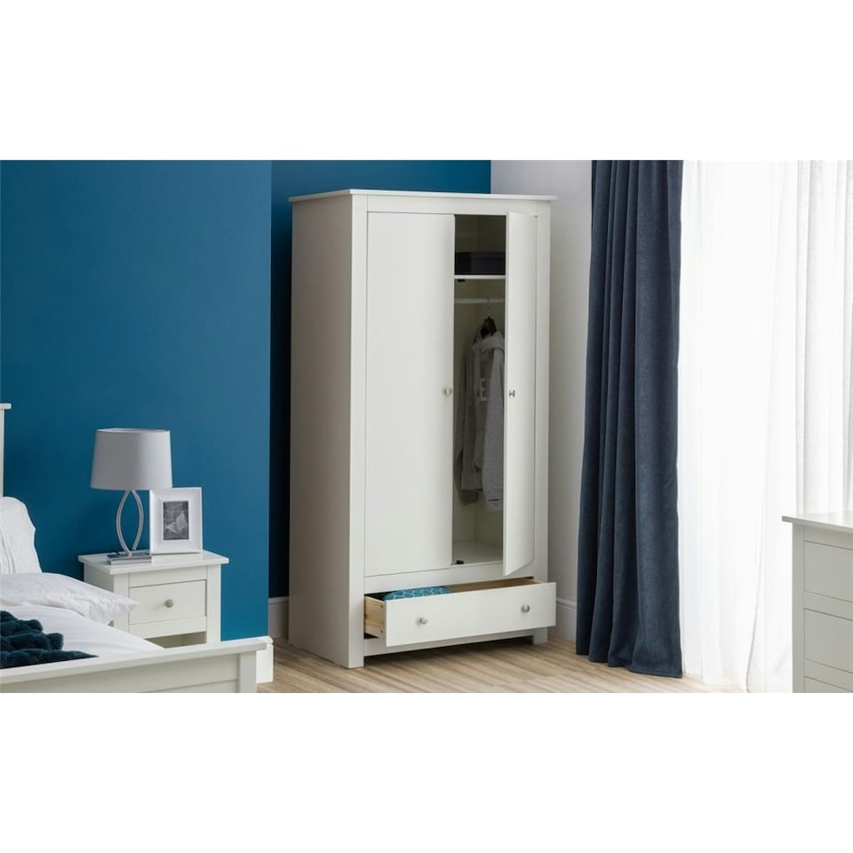 image 1 of Traditional Surf White 2 Door Wardrobe