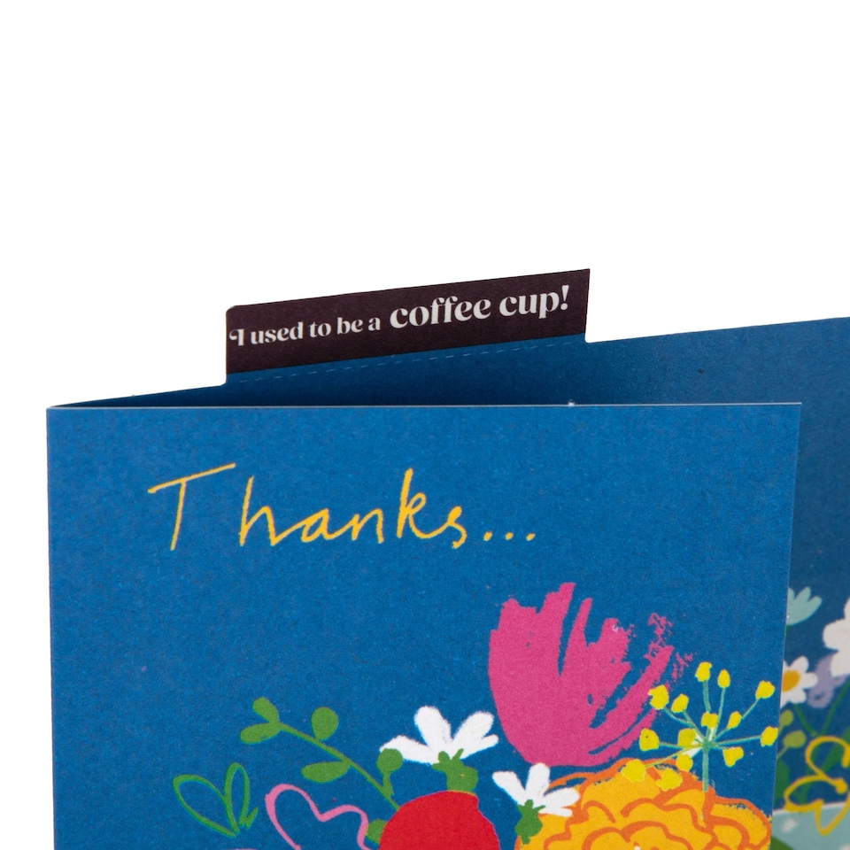 image 1 of Bowl of Flowers Design Thank You Card