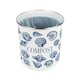 image 4 of Blue Seashells Compost Caddy - Enamel 2L Kitchen Food Waste Bin