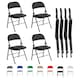 image 1 of Set of 4 Folding Dining Chairs Metal Frame Padded Seats