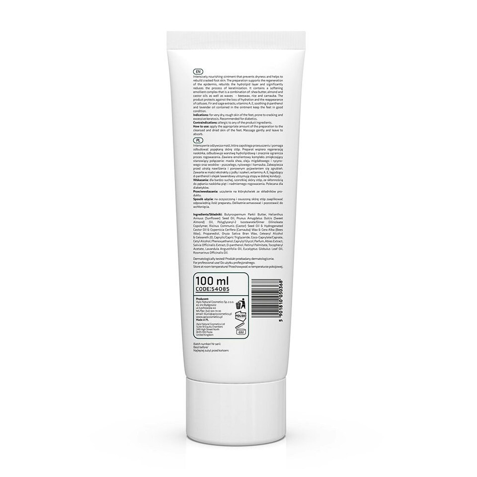 image 1 of Apis Professional Api-Podo Intense Regenerating Ointment for Dry and Cracked Heels 100ml