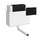 image 1 of Balterley Dual Flush Pneumatic Concealed Cistern with Flush Button, 305 x 364 x 164mm, Black