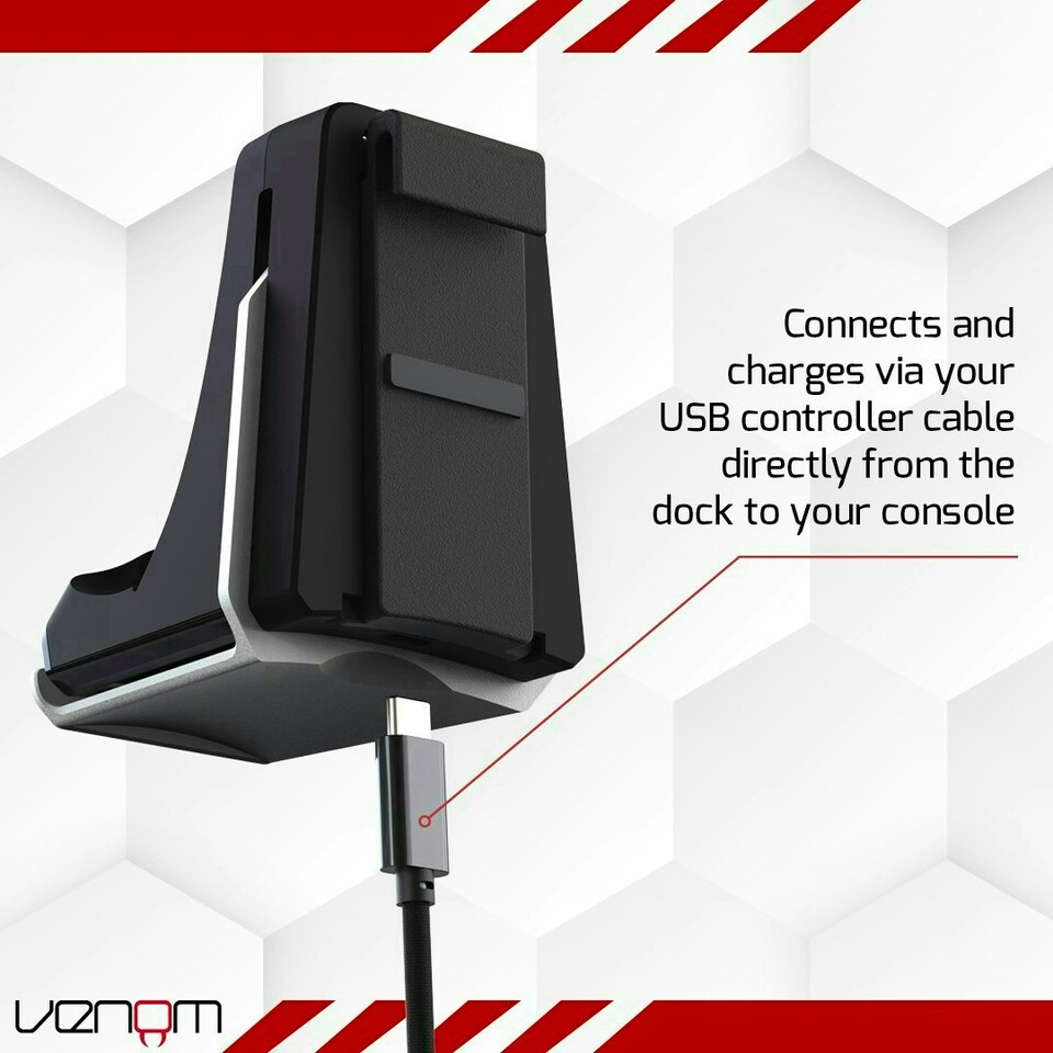 image 1 of Venom PS5 Stealth Charging Dock and Headset Mount