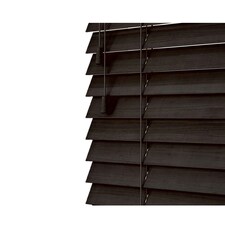 60cm Dark Brown Oak Wooden Venetian Blinds With Strings (130cm drop) Brown | Brown