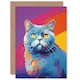 image 1 of British Shorthair Cat Lover Gift Pet Portrait Painting Art Card