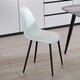 image 1 of Core Products Pair of Aspen Grey Curve Plastic Chairs - Black Metal Legs Grey