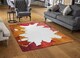 image 2 of Red Autumn Border Designer Rug | Multi
