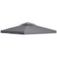 image 1 of Outsunny 3 x 3m Gazebo Canopy Replacement Cover 2Tier Roof Top Spare Part  Deep Grey TOP COVER ONLY