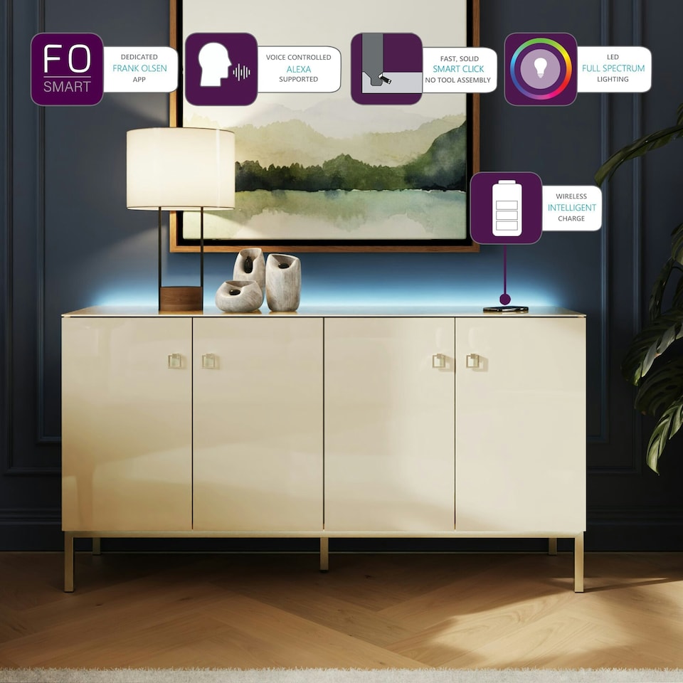 image 1 of Frank Olsen Lyra Sideboard White | Alabaster White