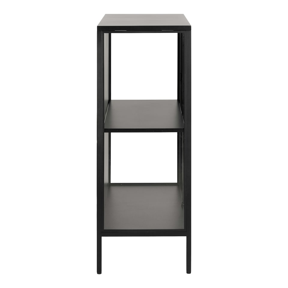 image 1 of Newcastle Low 2 Door Display Cabinet in Matt Black
