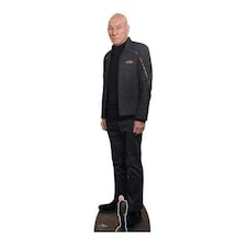 Captain Jean Luc Picard Black Outfit Star Trek: Picard Patrick Stewart Lifesize Cardboard Cutout 179cm
