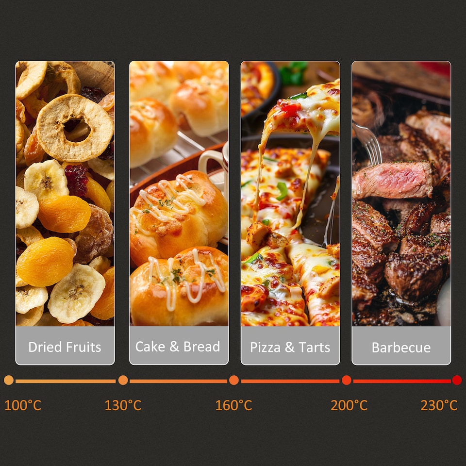 image 1 of HOMCOM Mini Oven, 16L Countertop Electric Grill, Toaster Oven with Adjustable Temperature, 60 Min Timer, Crumb Tray, Baking Tray, Wire Rack, Tray Handle, 1400W, Silver