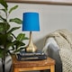 image 3 of ValueLights Teardrop Pair Gold Touch Table Lamps Blue Shade | Blue