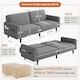 image 3 of Yaheetech Fabric 3-Seater Sofa Bed for Limited Space Grey | Dark Grey