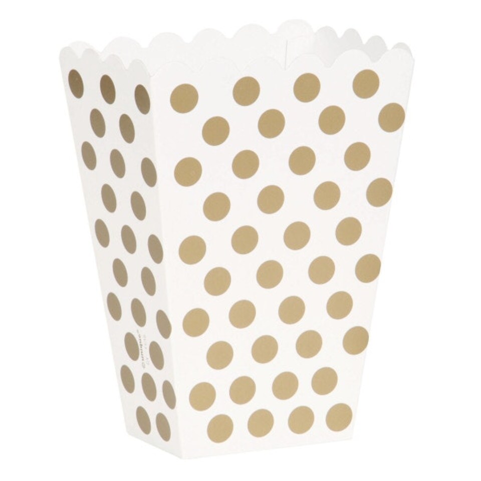 image 1 of Pack of 8 Gold Dots Treat Boxes