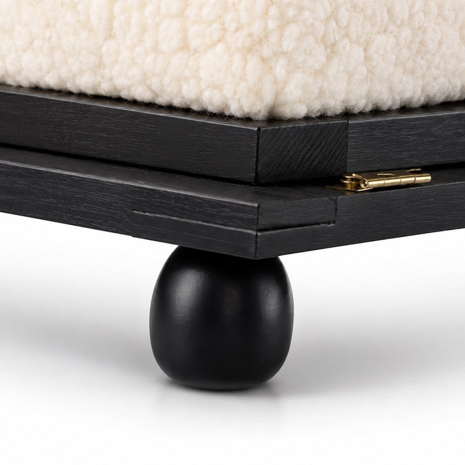 image 1 of Adjustable Folding Cushion Padded Footstool Foot Rest
