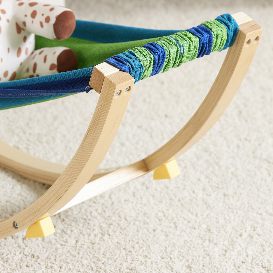 image 1 of SoBuy Kids Rocking Chair with Hammock & Pillow, Multicolor, 48.0x14.2x18.9 in, 4 kg - KMB16-J