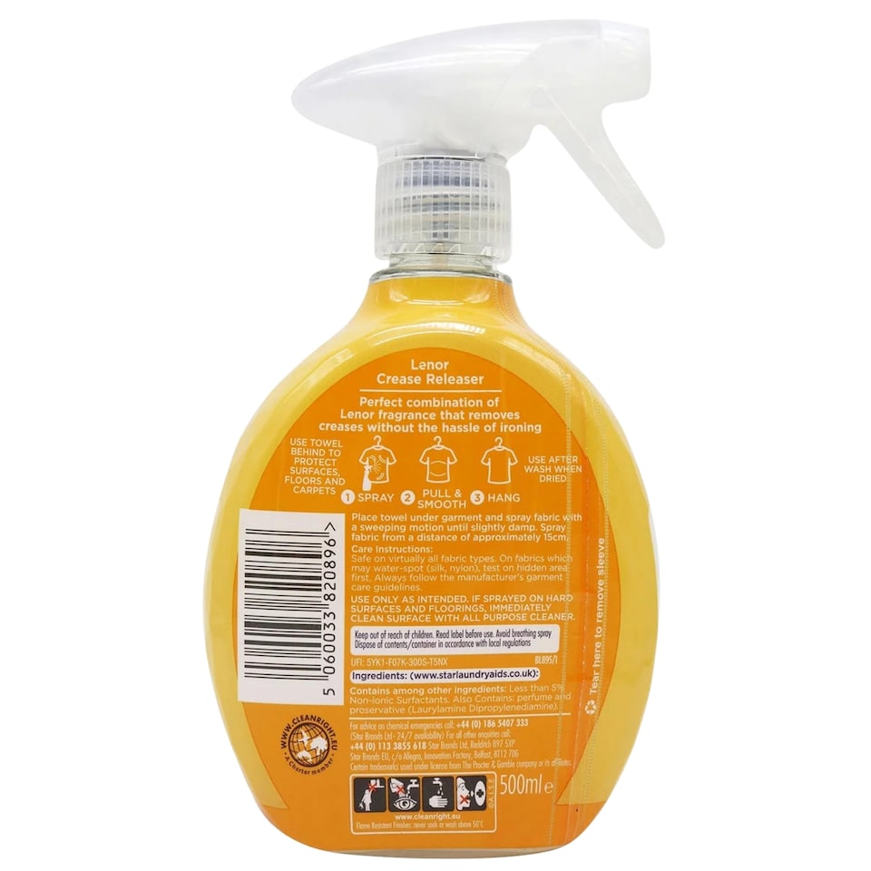 image 1 of Lenor Crease Releaser Spray Summer Breeze 500ml