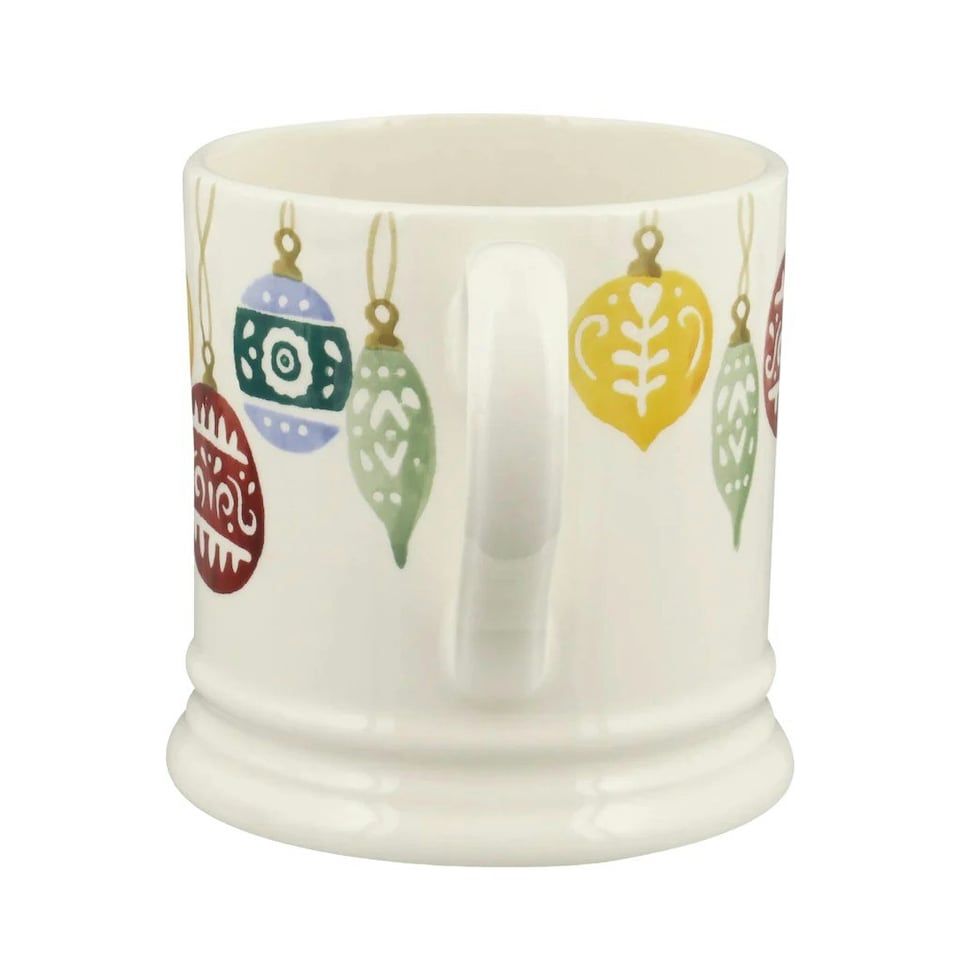 image 1 of Mug: 1 x 470ml Emma Bridgewater Baubles Pint Mug, Ceramic White