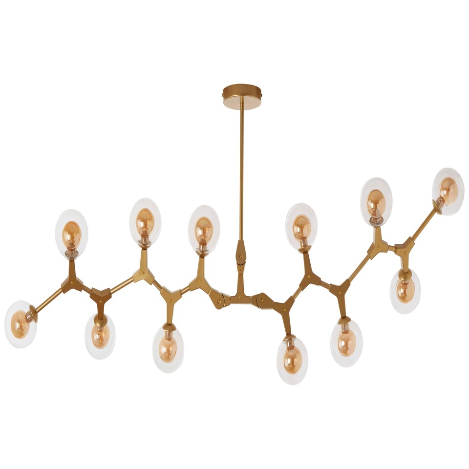 image 1 of Interiors by Premier 12 Arm Gold Finish Pendant Light