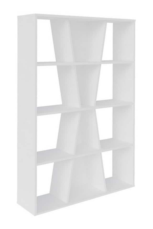 image 1 of Naples Medium Bookcase - L25 x W91 x H134.5 cm - White | White