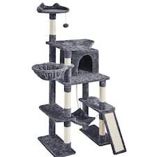 Yaheetech  177 cm Multilevel Cat Tree with Condo Dark Grey