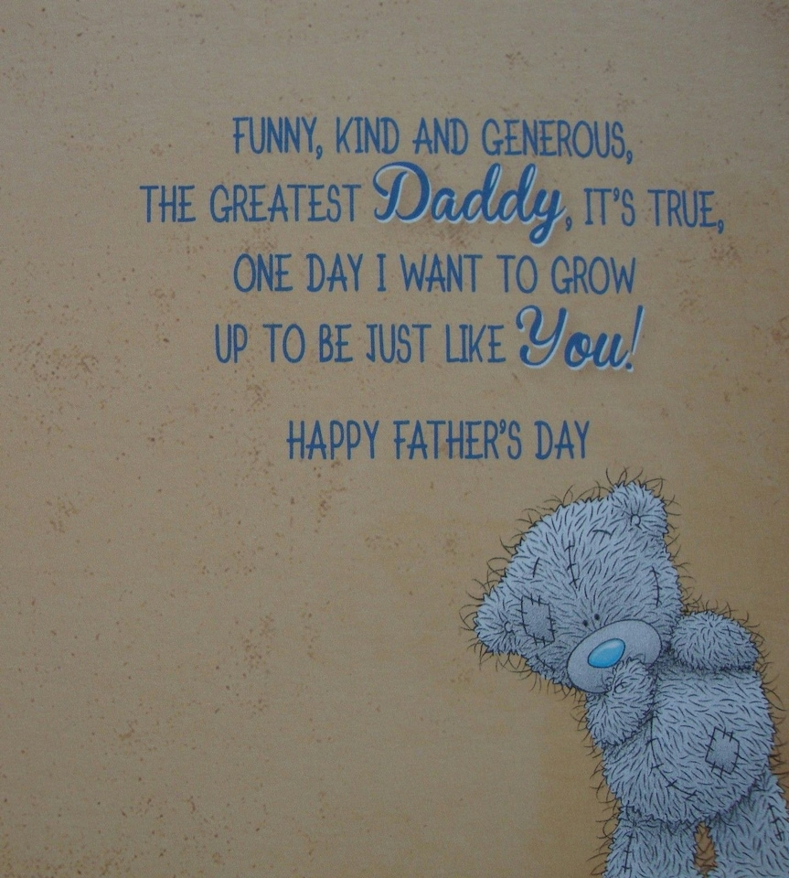 image 1 of Me To You Tatty Teddy Father's Day Card To Daddy from your Son