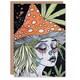 image 1 of Mushroom Cap Hat Forest Pixie Fairy Woman Her Birthday Card