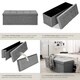 image 5 of Stool - foldable, padded, polyester, large storage space, 110 x 38 x 38 cm | Grey | light grey | 110 x 38 x 38 cm | 1