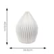 image 4 of ValueLights Astrid Geometric Origami Teardrop Pleat Lamp Shade | White