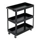 image 1 of Living and Home 3-Tier Rolling Tool Cart Storage Organizer - Black