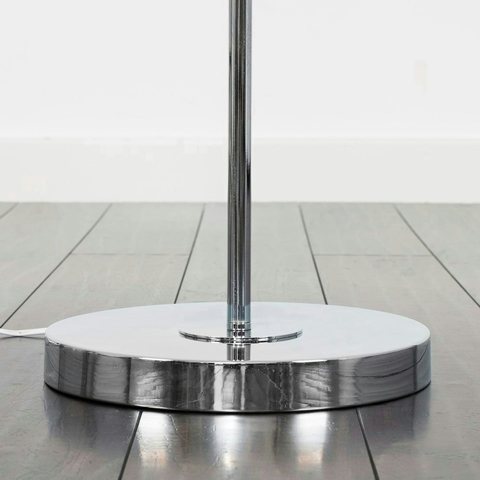 image 1 of ValueLights Modern Polished Chrome Metal Wire Geometric Diamond Design Floor Lamp Base