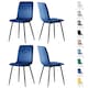 image 1 of Dining Chairs Velvet Fabric Lexi Set of 4 Blue by MCC