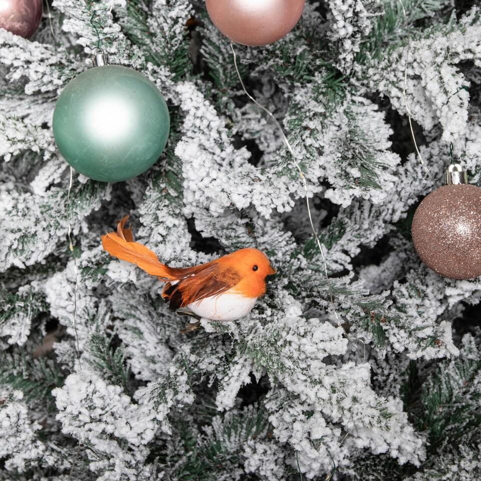 image 1 of 11cm Red Robin Christmas Clip on Decoration