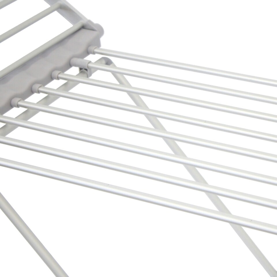 image 1 of Oypla Electrical Extendable Heated Folding Clothes Horse Airer Dryer With Heated Wings