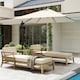 image 8 of Outsunny Square Cantilever Roma Parasol, 360-Degree Rotation, Cream White