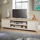image 1 of Console TV Stand Television Unit Living Room Furniture Oak Solid | White