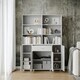 image 4 of Multi-Compartment Cabinet with 3-Tier Bookshelves and 1-Drawer Black | Unit Colour: Black