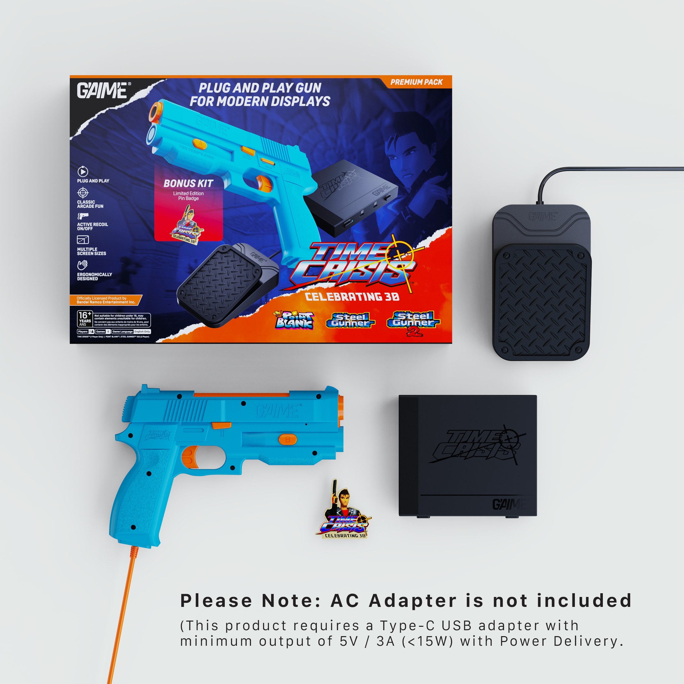 TIME CRISIS プラグアンドプレイガン GAIME Time Crisis Premium Plug and Play Home Console - Tesco Groceries