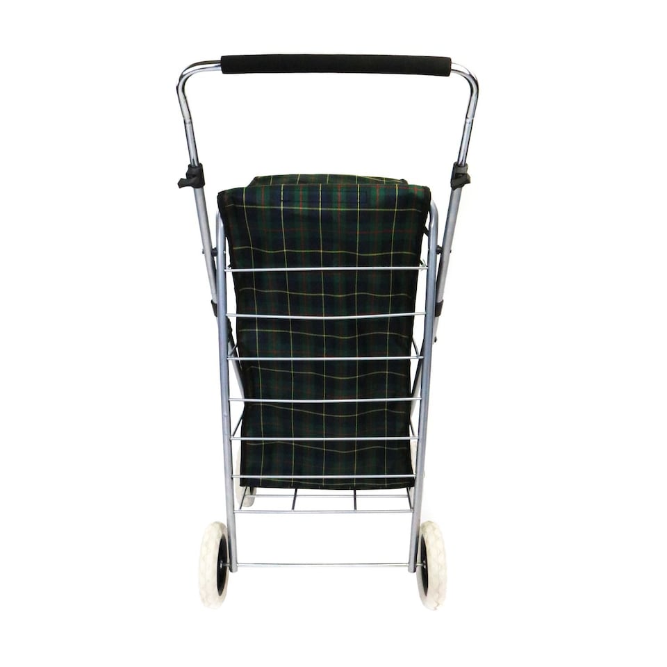 image 1 of 4 Wheel Folding Shopping Trolley Bag Cart Market Laundry