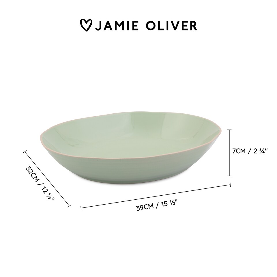 image 1 of Jamie Oliver Big Love Green Stoneware Serving Bowl | Green | Green