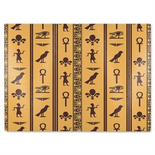 Eye Of Horus Pharaoh Flowers Pyramid Bird Ankh Glass Chopping Board | Multi