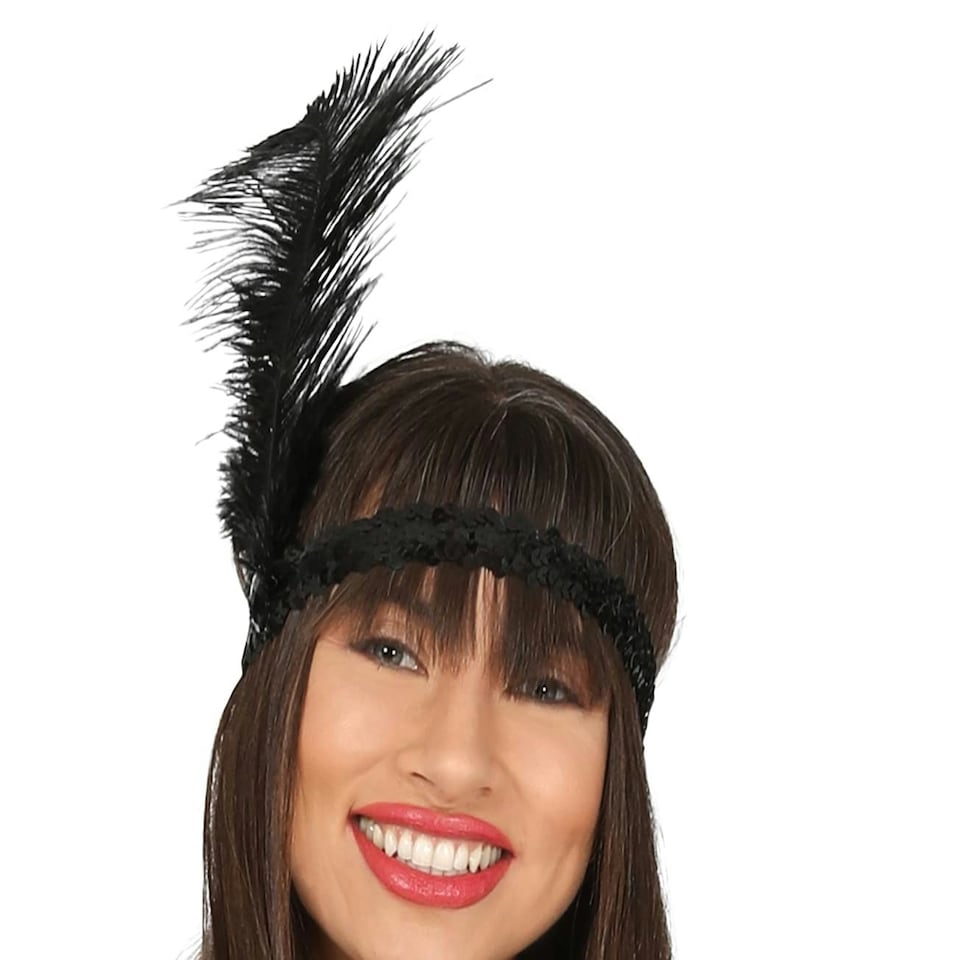 image 1 of Fancy Dress Adult Charleston Black - S