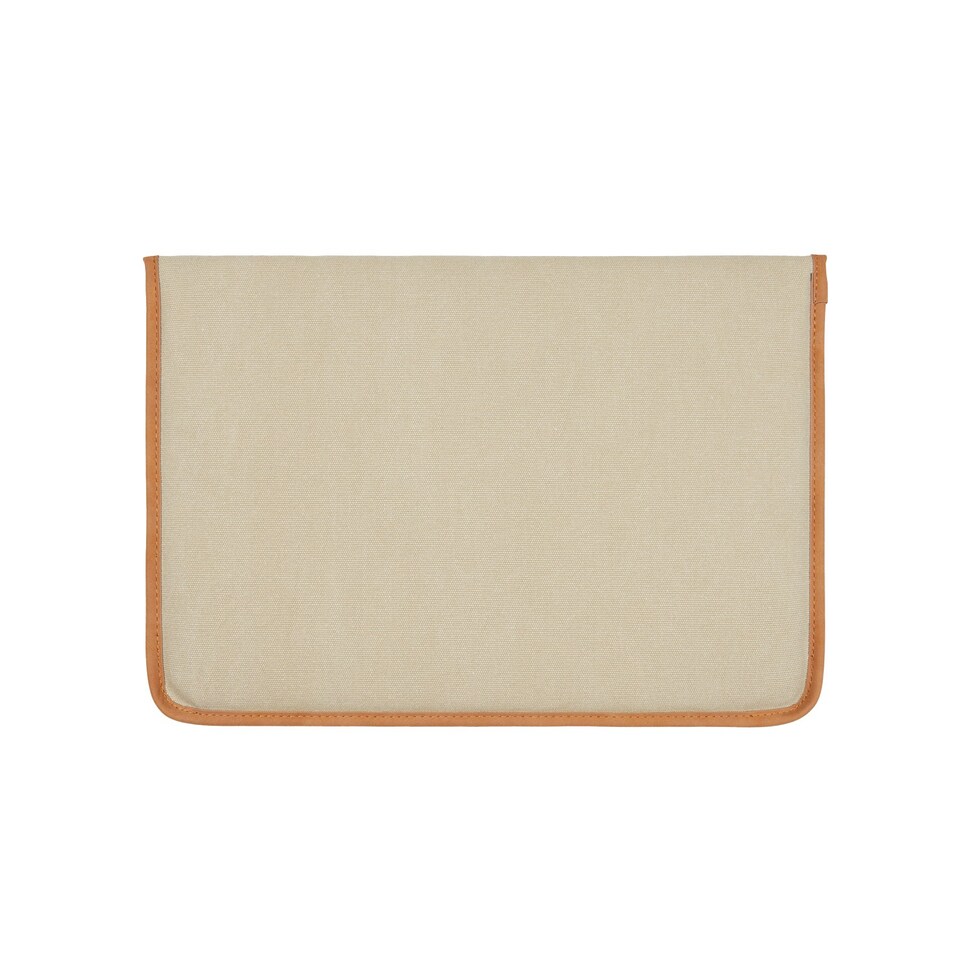 image 1 of Vinga Bosler Canvas Recycled Laptop Sleeve - Beige - One Size Brown