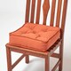 image 1 of Homescapes Terracotta Cotton Dining Chair Booster Cushion Orange