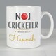 image 7 of Personalised No.1 Cricketer Mug White