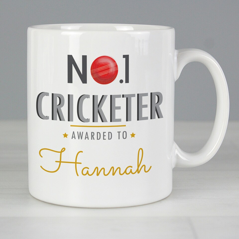 image 1 of Personalised No.1 Cricketer Mug White