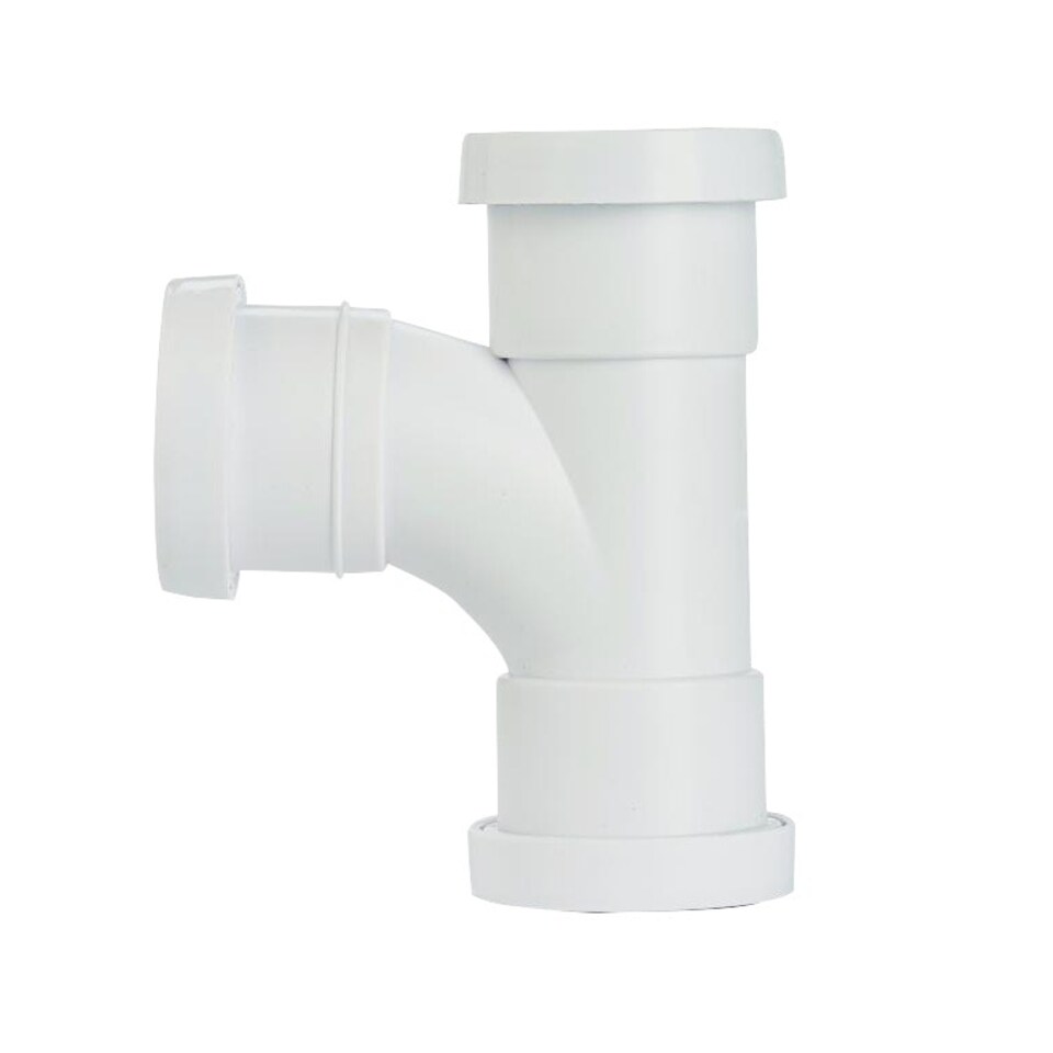 Make Push-fit Swept Tee - White - 32mm